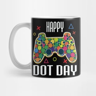 Happy Dot Day Gamers Boy Game Controller Colourful Polka Dot Mug